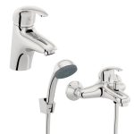 Bath Mixer With Telephone Shower