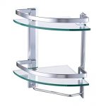 Corner Glass Shelf Double