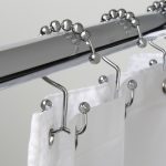 Movable Hooks Shower Curtain